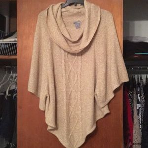 Gold poncho sweater